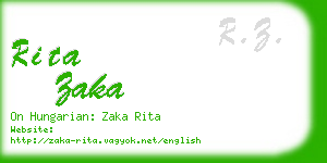 rita zaka business card